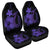 Hawaiian Fish Hook Hibiscus Plumeria Polynesian Car Seat Covers - Purple - AH Universal Fit Black - Polynesian Pride