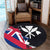 Hawaiian Flag Hawaii Map Kanaka Polynesian Round Carpet - Classic Style - Polynesian Pride