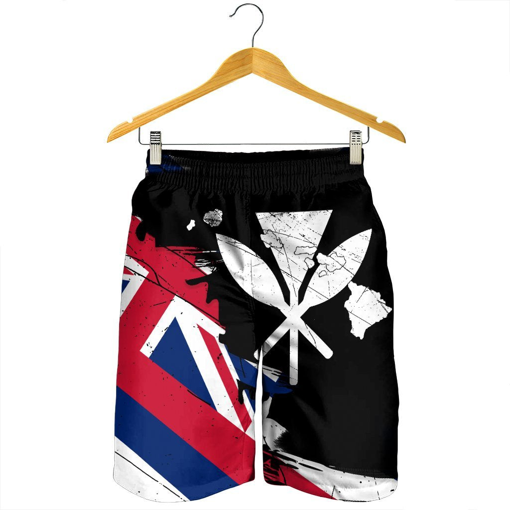Hawaiian Flag Hawaii Map Kanaka Polynesian Men's Shorts - Classic Style - Polynesian Pride