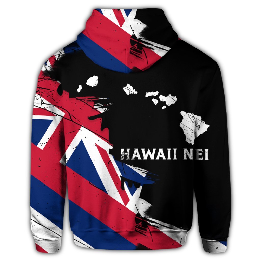 Hawaiian Flag Hawaii Map Nei Polynesian Zip Hoodie Classic Style - Polynesian Pride