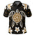 Hawaiian Gold Turtle Plumeria Polo Shirt - Polynesian Pride