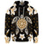 Custom Hawaiian Gold Turtle Plumeria Hoodie - Polynesian Pride