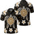 Hawaiian Gold Turtle Plumeria Polo Shirt Unisex Black - Polynesian Pride