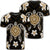 Hawaiian Gold Turtle Plumeria T Shirt Unisex Black - Polynesian Pride