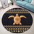 Hawaiian Golden Turtle Hibiscus Plumeria Polynesian Round Carpet - AH - Polynesian Pride