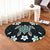 Hawaiian Greenie Turtle Plumeria Round Carpet AH - Polynesian Pride