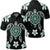 Hawaiian Greenie Turtle Plumeria Polo Shirt Unisex Black - Polynesian Pride