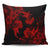 Hawaiian Hammerhead Shark Hibiscus Red Polynesian Pillow Covers - AH Pillow Covers Black - Polynesian Pride