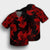 Hawaiian Hammerhead Shark Hibiscus Red Polynesian Hawaiian Shirt - AH - Polynesian Pride