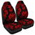 Hawaiian Hammerhead Shark Hibiscus Red Polynesian Car Seat Covers - AH Universal Fit Black - Polynesian Pride