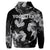 Custom Hawaiian Hammerhead Shark Hibiscus White Polynesian Hoodie - Polynesian Pride