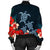 Hawaiian Hibiscus And Turtle Polynesian Bomber Jacket - AH - Polynesian Pride