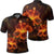 Hawaiian Hibiscus Fire Polynesian Polo Shirt Unisex Black - Polynesian Pride