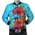 Hawaiian Hibiscus Flower Soulful Bomber Jacket - AH Black Unisex - Polynesian Pride