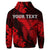 Custom Hawaiian Hibiscus Memory Turtle Polynesian Hoodie Red - Polynesian Pride