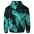 Hawaiian Hibiscus Memory Turtle Polynesian Hoodie Turquoise - Polynesian Pride