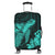 Hawaiian Hibiscus Memory Turtle Polynesian Luggage Covers Turquoise - AH Black - Polynesian Pride