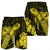 Hawaiian Hibiscus Memory Turtle Polynesian Men's Shorts Yellow - AH - Polynesian Pride