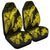 Hawaiian Hibiscus Memory Turtle Polynesian Car Seat Covers Yellow - AH Universal Fit Black - Polynesian Pride