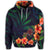 Hawaiian Hibiscus Palm Tree Background Polynesian Hoodie - Polynesian Pride