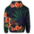 Hawaiian Hibiscus Palm Tree Background Polynesian Hoodie - Polynesian Pride