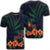 Hawaiian Hibiscus Palm Tree Background Polynesian T Shirt Unisex Black - Polynesian Pride