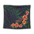 Hawaiian Hibiscus Palm Tree Background Polynesian Tapestry - AH Wall Tapestry Black - Polynesian Pride