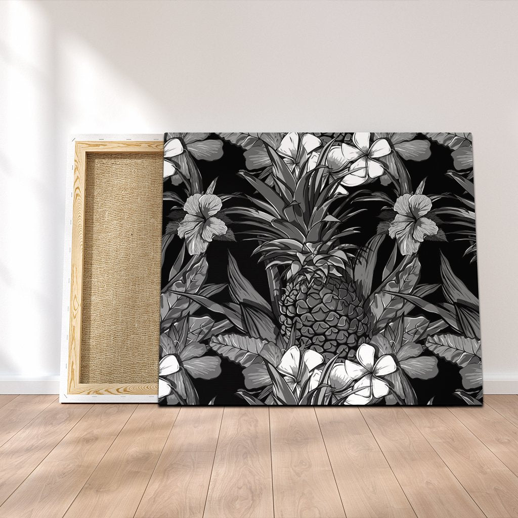 Hawaiian Hibiscus Plumeria And Pineapple Polynesian Canvas - AH Canvas Poly-cotton - Polynesian Pride