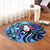 Hawaiian Hibiscus Plumeria Hula Girl Polynesian Round Carpet - AH - Polynesian Pride