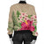 Hawaiian Hibiscus Plumeria Palm Leaves Lauhala Background Polynesian Bomber Jacket - AH - Polynesian Pride