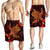 Hawaiian Hibiscus Plumeria Red Big Turtle Polynesian Men's Shorts - AH - Polynesian Pride