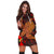 Hawaiian Hibiscus Plumeria Red Big Turtle Polynesian Hoodie Dress - AH - Polynesian Pride