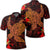 Hawaiian Hibiscus Plumeria Red Big Turtle Polynesian Polo Shirt Unisex Black - Polynesian Pride