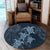 Hawaiian Hibiscus Plumeria Sea Turtle Polynesian Round Carpet - AH - Polynesian Pride