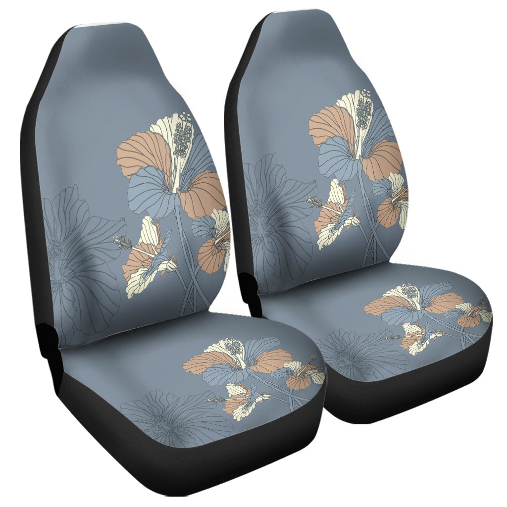 Hawaiian Hibiscus Polynesian Car Seat Covers - AH Universal Fit Black - Polynesian Pride