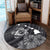 Hawaiian Hibiscus Sea Turtle Swim Polynesian Round Carpet - AH - Polynesian Pride