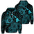 Hawaiian Hibiscus Sea Turtle Swim Polynesian Hoodie Blue Unisex Art - Polynesian Pride