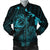 Hawaiian Hibiscus Sea Turtle Swim Polynesian Bomber Jacket - Blue - AH Black Unisex - Polynesian Pride