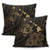 Hawaiian Hibiscus Sea Turtle Swim Polynesian Pillow Covers - Gold - AH - Polynesian Pride