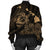 Hawaiian Hibiscus Sea Turtle Swim Polynesian Bomber Jacket - Gold - AH - Polynesian Pride