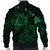 Hawaiian Hibiscus Sea Turtle Swim Polynesian Bomber Jacket - Green - AH - Polynesian Pride