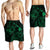 Hawaiian Hibiscus Sea Turtle Swim Polynesian Men's Shorts - Green - AH - Polynesian Pride