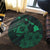 Hawaiian Hibiscus Sea Turtle Swim Polynesian Round Carpet - Green - AH - Polynesian Pride