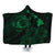 Hawaiian Hibiscus Sea Turtle Swim Polynesian Hooded Blanket - Green - AH Hooded Blanket White - Polynesian Pride