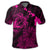 Hawaiian Hibiscus Sea Turtle Swim Polynesian Polo Shirt Pink - Polynesian Pride