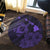 Hawaiian Hibiscus Sea Turtle Swim Polynesian Round Carpet - Purple - AH - Polynesian Pride