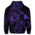 Hawaiian Hibiscus Sea Turtle Swim Polynesian Hoodie Purple - Polynesian Pride