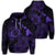 Hawaiian Hibiscus Sea Turtle Swim Polynesian Hoodie Purple Unisex Art - Polynesian Pride