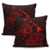 Hawaiian Hibiscus Sea Turtle Swim Polynesian Pillow Covers - Red - AH - Polynesian Pride