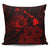 Hawaiian Hibiscus Sea Turtle Swim Polynesian Pillow Covers - Red - AH Pillow Covers Black - Polynesian Pride